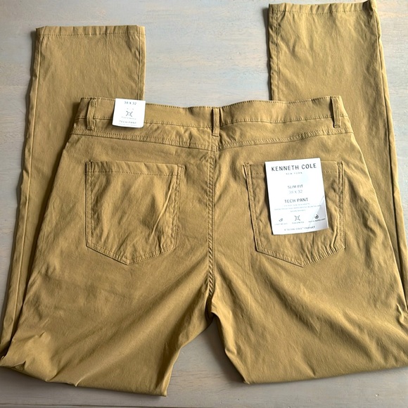 Kenneth Cole Tech Pant Flex Stretch Men's Tan Pants 38 x 32 - Picture 5 of 7